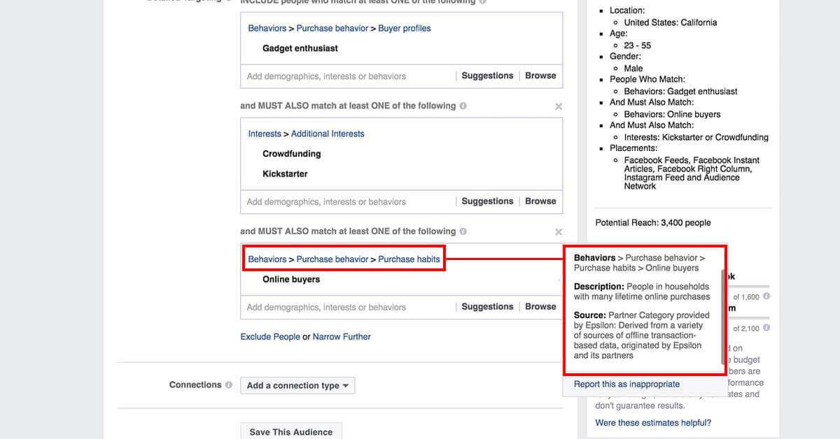 legfejlettebb facebook célzások - Facebok partner kategóriák 6