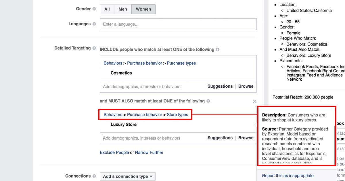 legfejlettebb facebook célzások - Facebok partner kategóriák 8