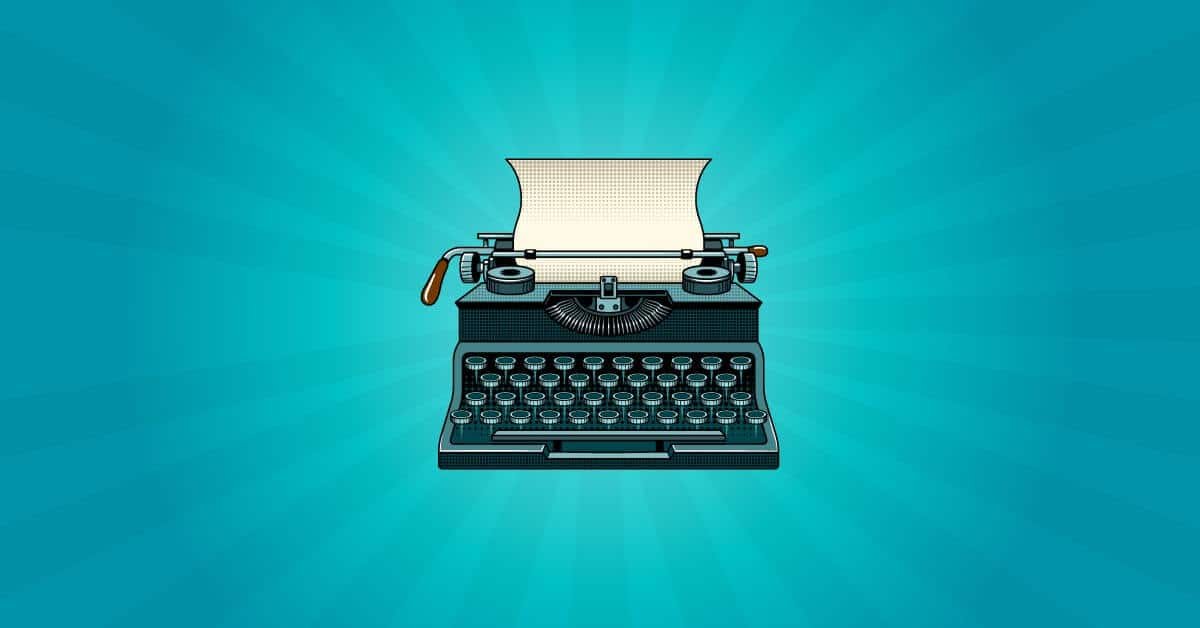 email marketing levél egy stilizált írógéppel