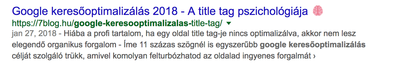 google keresőoptimalizálás előnézeti képe agyat ábrázoló emoticonnal